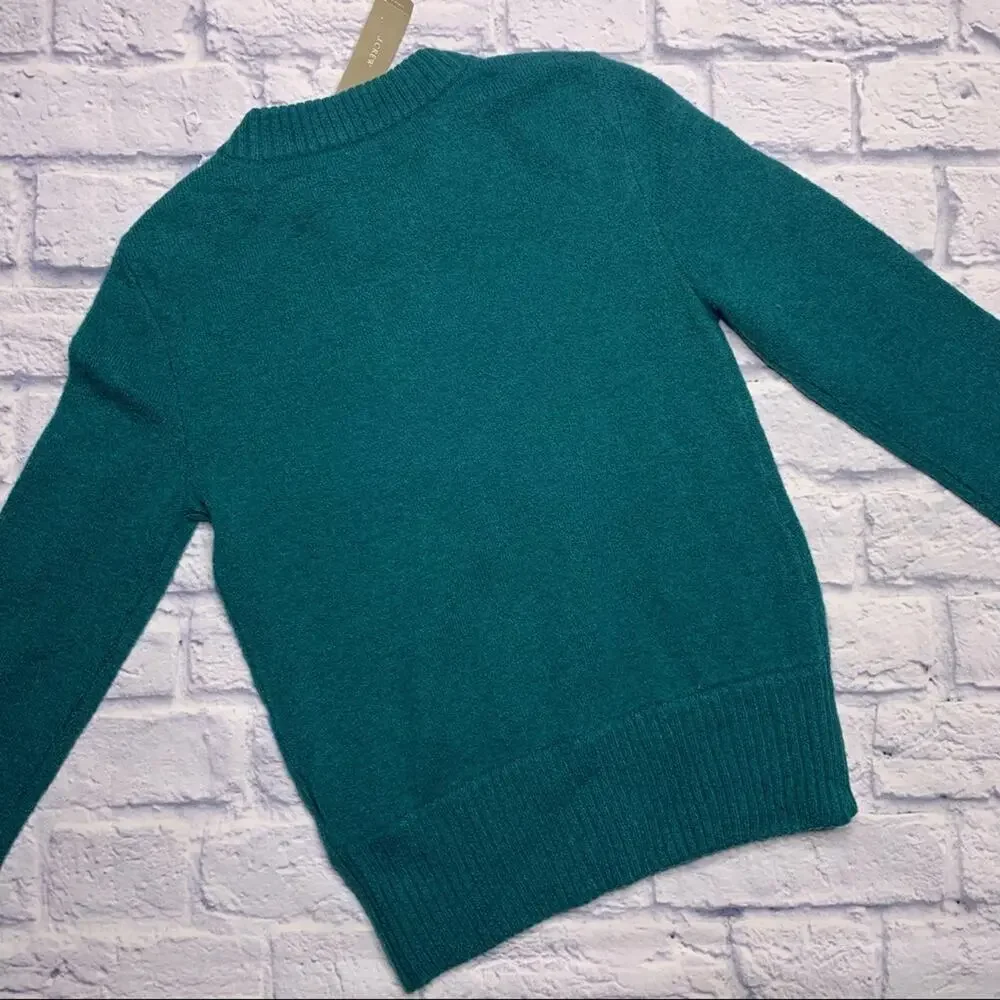 J.Crew Button-Detail Crewneck Sweater in Supersoft Yarn